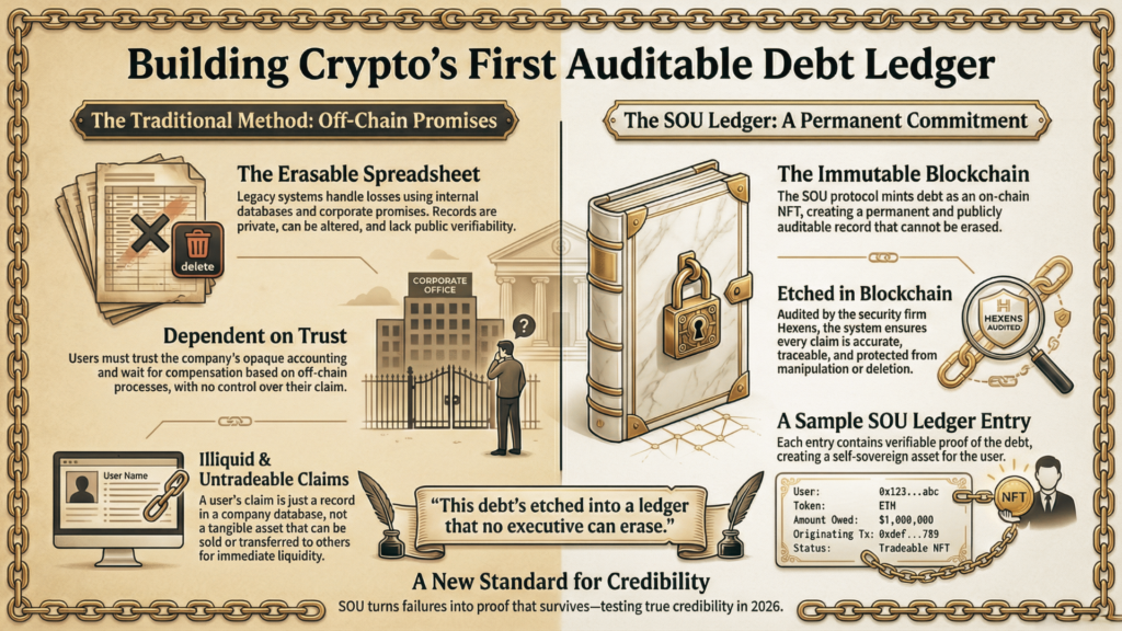SOU: Crypto's First On-Chain Debt Ledger